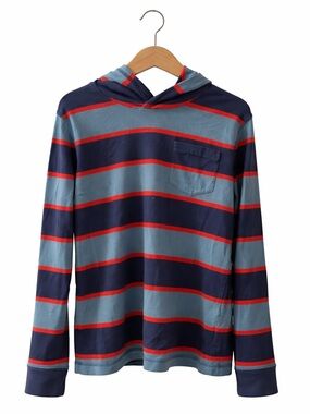 Tucker + Tate Navy, Light Blue & Red Striped Hooded Top